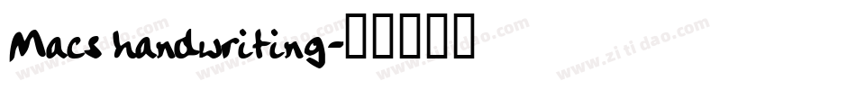 Macs handwriting字体转换